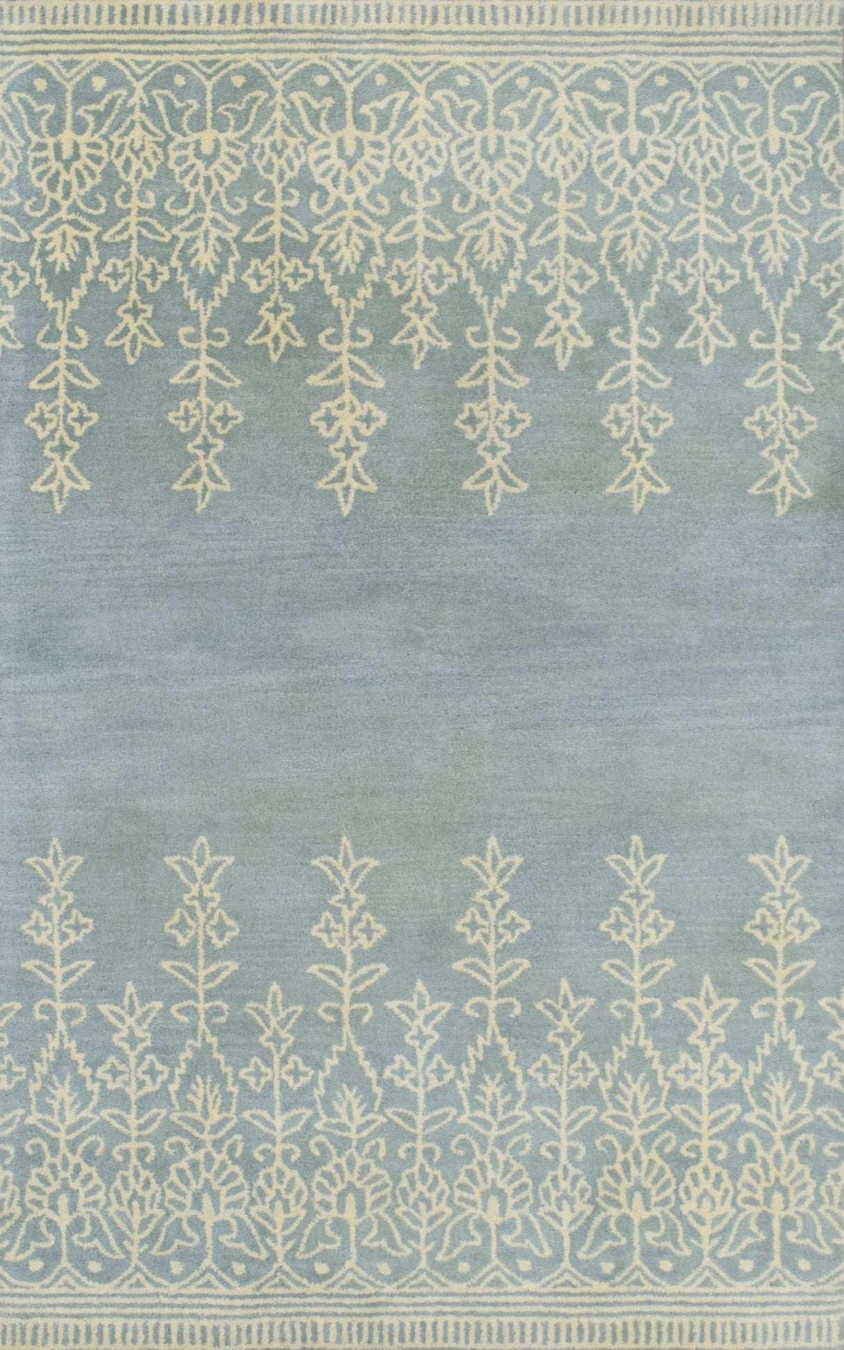 5x8 Handmade Minimal Design Wool Area Rug