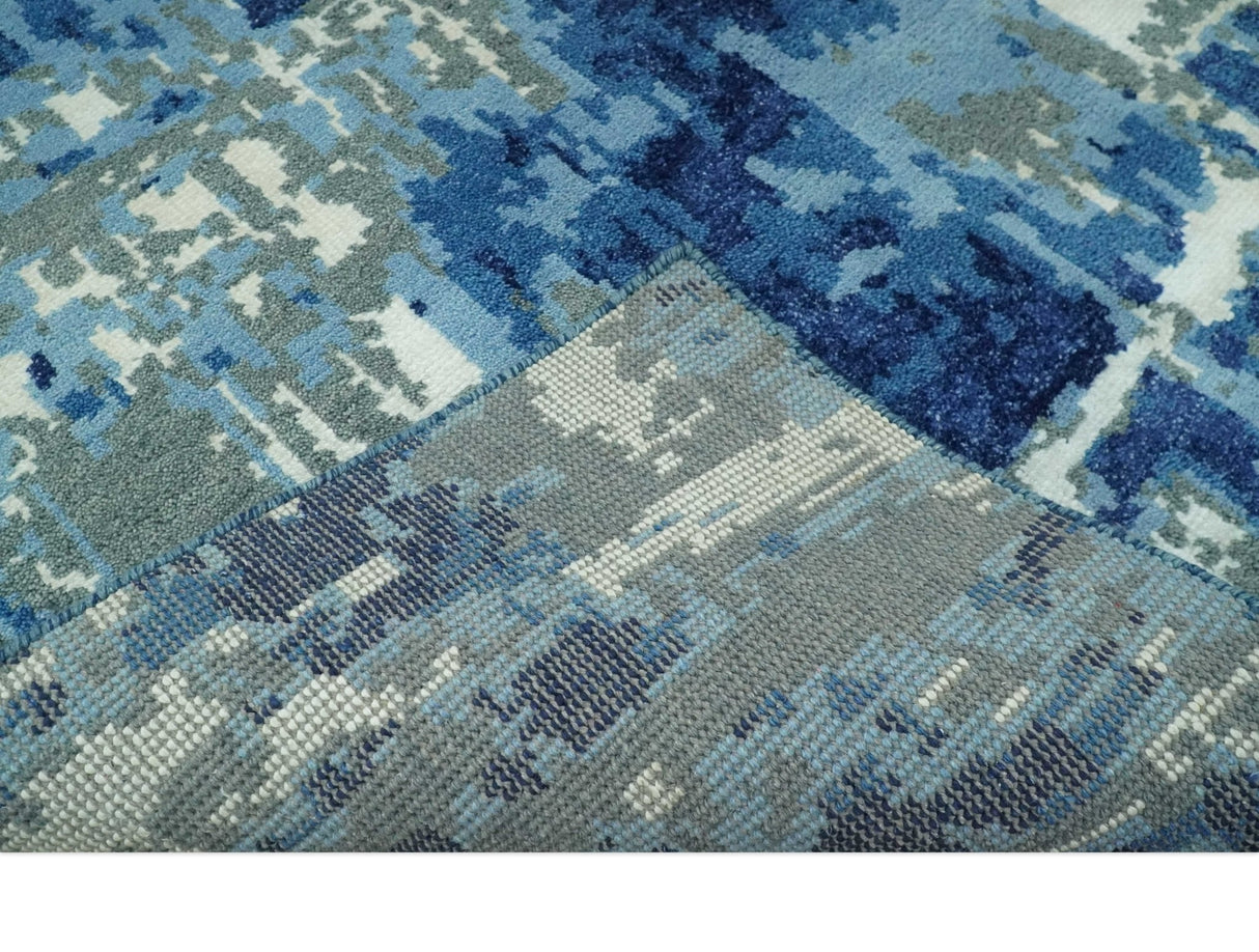 5x8 Modern Abstract Hand Knotted Wool Area Rug