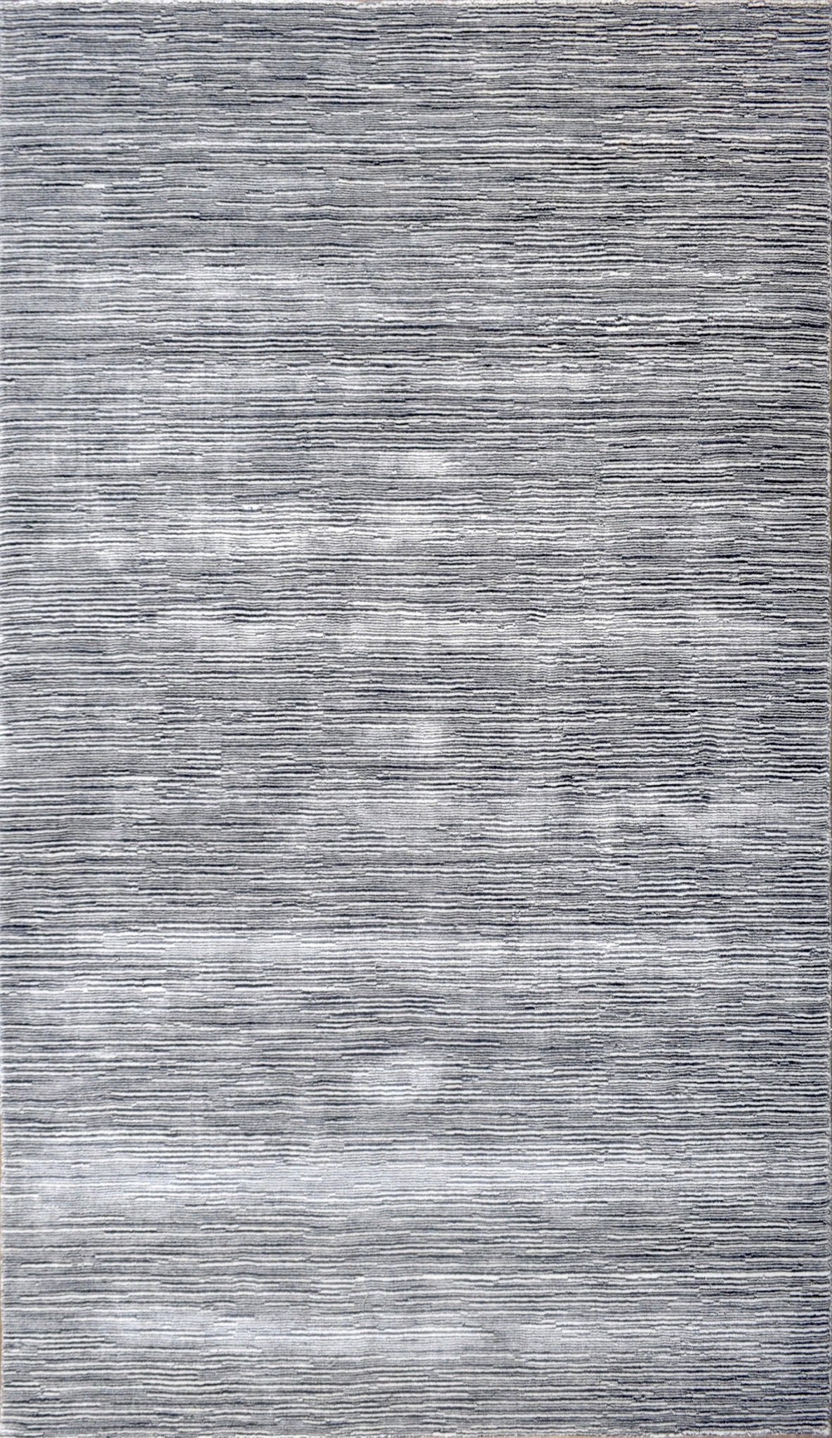 5x8 Modern Gray and Silver Area Rug | Handmade with Wool & Viscose | TRD1007058