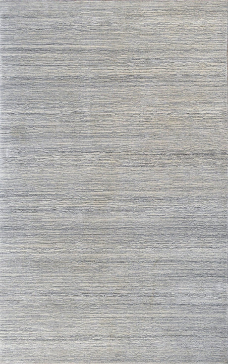 5x8 Solid Beige and Silver Area Rug | Handmade with Wool & Viscose | TRD1007258