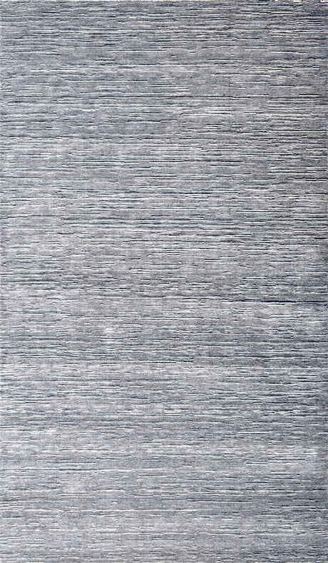 5x8 Solid Gray Rug | Handmade Wool & Viscose Area Rug | TRD1007158