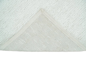 5x8 and 8x10 Braided Wool Solid White Felted Chunky Hand Woven Soft Plush Area Rug | DOV6