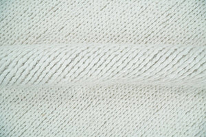 5x8 and 8x10 Braided Wool Solid White Felted Chunky Hand Woven Soft Plush Area Rug | DOV6