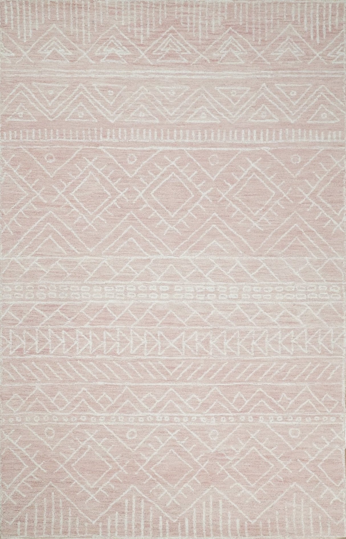 5x8 and 8x10 Hand Made Woolen Modern Pink Area Rug | AZT001