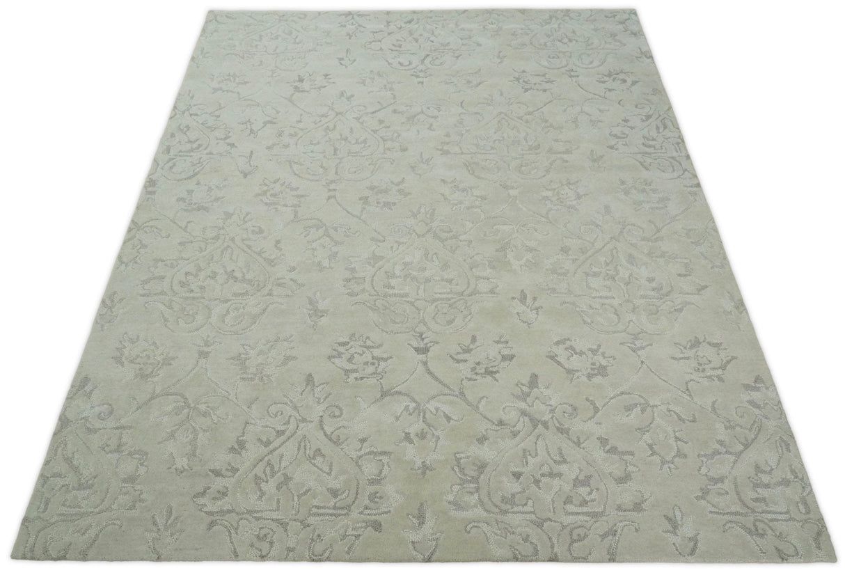 5x8 and 8x11 Handmade Area rug made with fine Wool Area Rug | TRD6381B
