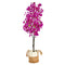 6’ Artificial Bougainvillea Tree with Handmade Jute & Cotton Basket