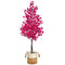 6’ Artificial Bougainvillea Tree with Handmade Jute & Cotton Basket