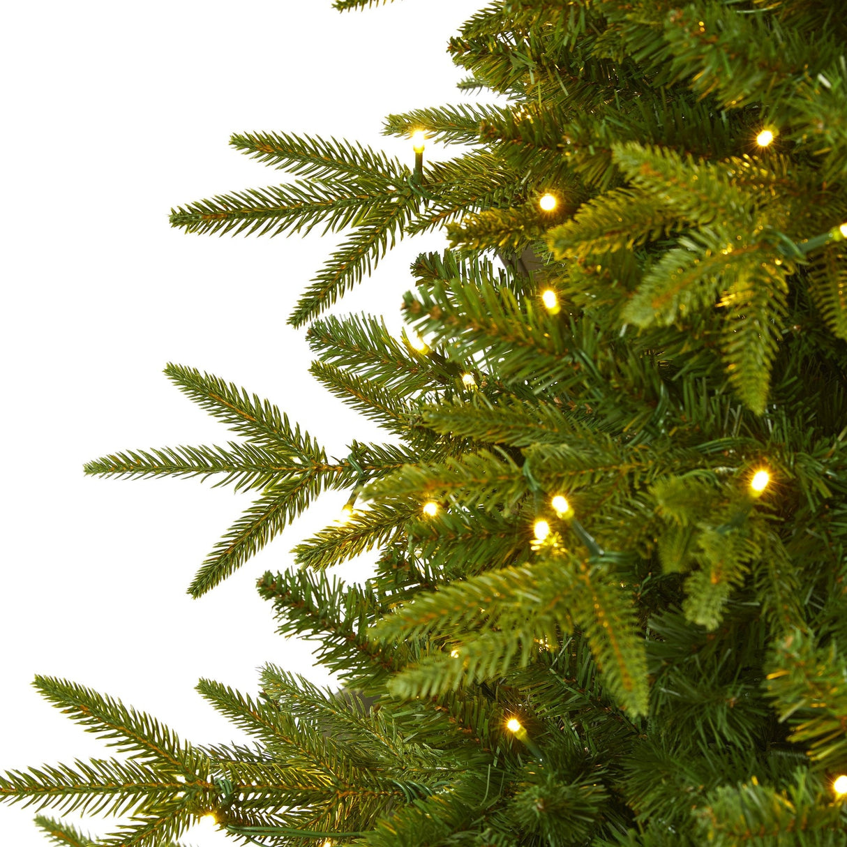 6’ Colorado Mountain Fir “Natural Look” Artificial Christmas Tree with 350 Clear LED Lights and 1704 Bendable Banches