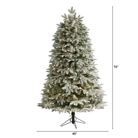 6’ Flocked Colorado Mountain Fir Artificial Christmas Tree