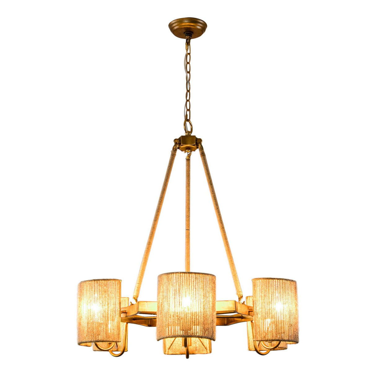 6-Light Farmhouse Bedroom Island Pendant Lighting