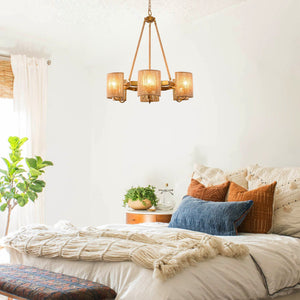 6-Light Farmhouse Bedroom Pendant Lighting