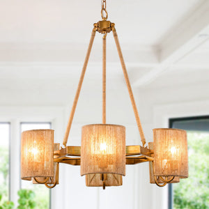 6-Light Farmhouse Bedroom Pendant Lighting