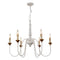 6-Light French Country Candle-Style Chandelier in Distressed