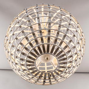 6-Light Vintage And Farmhouse Globe Island Pendant Light in White