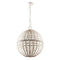 6-Light Vintage And Farmhouse Globe Island Pendant Light in White