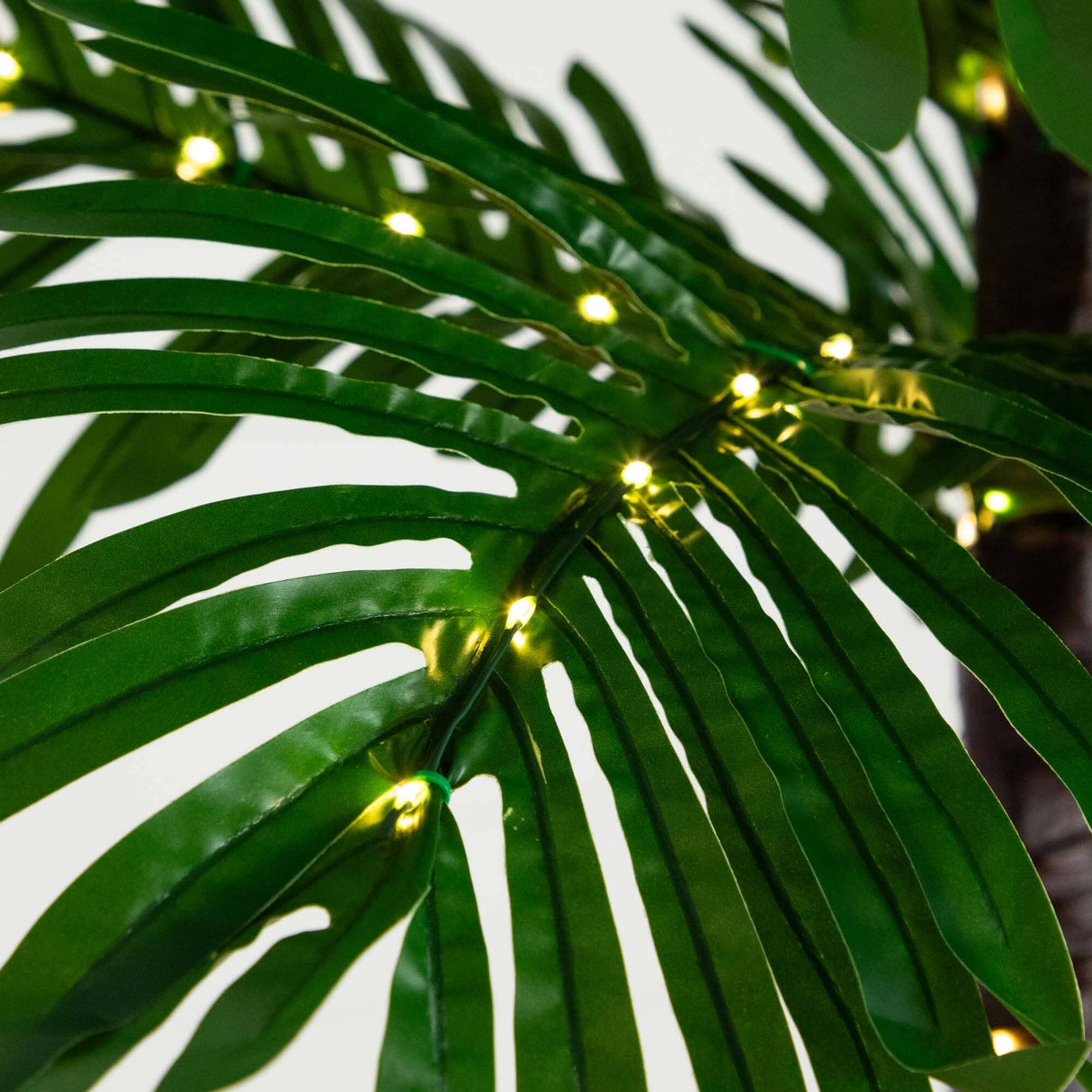 6’ UV Resistant Lighted Artificial Palm Tree with 206 Warm White LED Lights (Indoor/Outdoor)