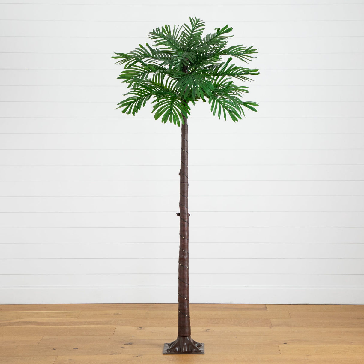 6’ UV Resistant Lighted Artificial Palm Tree with 206 Warm White LED Lights (Indoor/Outdoor)