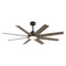 60" DC Motor 8 Blades Modern Downrod Mount Ceiling Fan with LED Light and Remote Control
