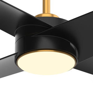 60" Parvez Modern DC Motor Downrod Mount Reversible Ceiling Fan with Lighting and Remote Control