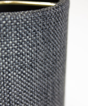 6"W x 5"H Set of 6 Granite Gray Burlap Drum Clip On Shade