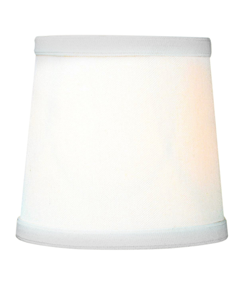 6"W x 5"H Set of 6 Light Oatmeal Linen Drum Chandelier Clip-On Lampshade