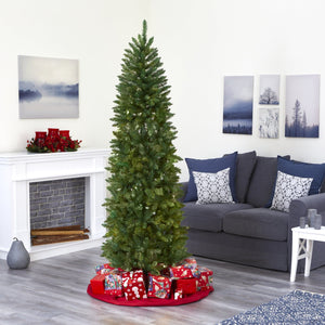 6.5’ Slim Green Mountain Pine Artificial Christmas Tree with 851 Bendable Branches