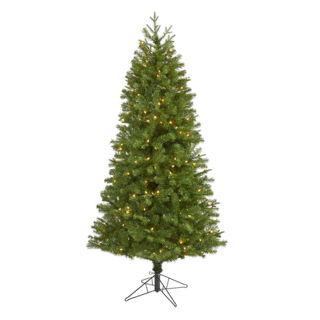 6.5' Vancouver Spruce Artificial Christmas Tree with 250 Warm White Lights and 803 Bendable Branches