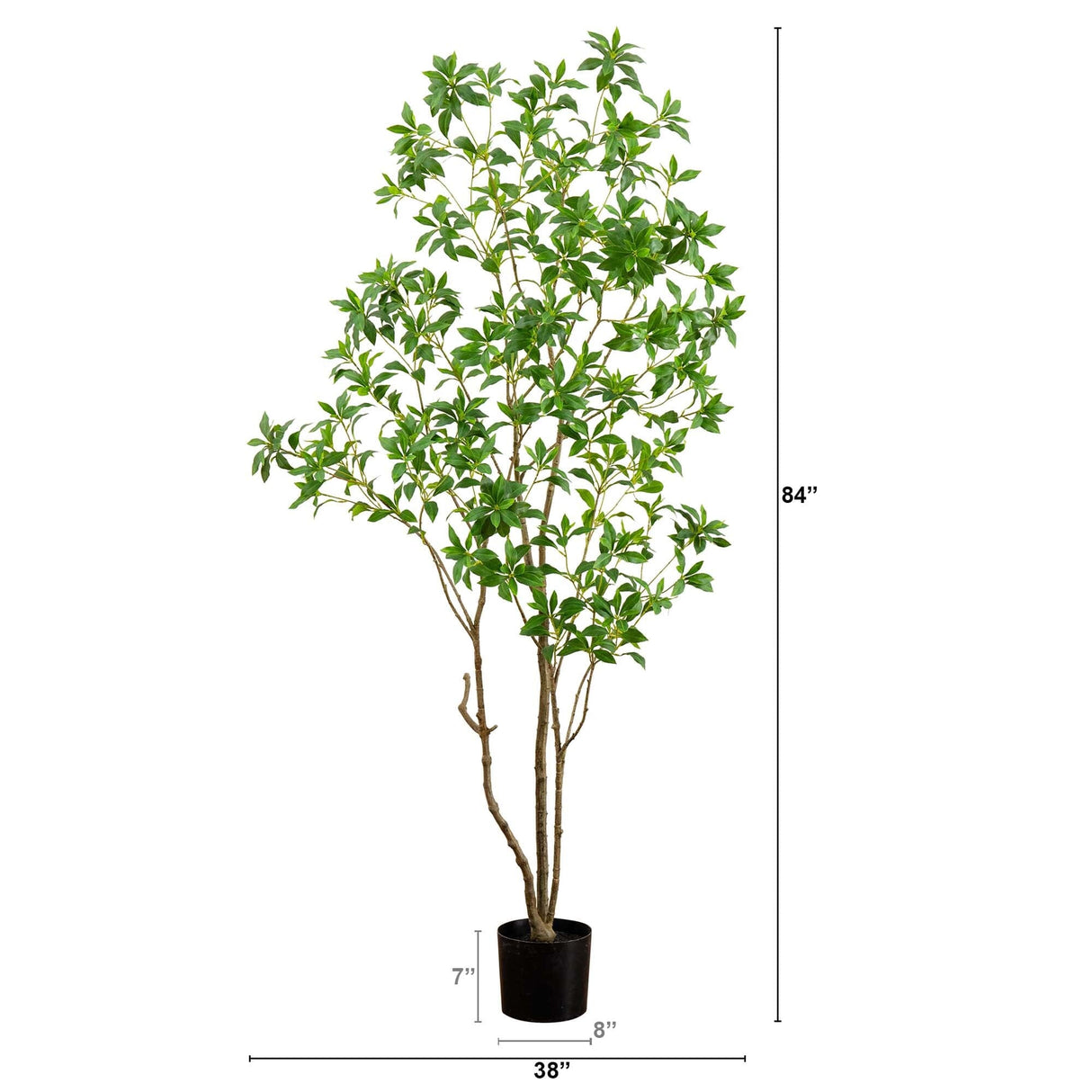 7’ Artificial Minimalist Japanese Pieris Tree