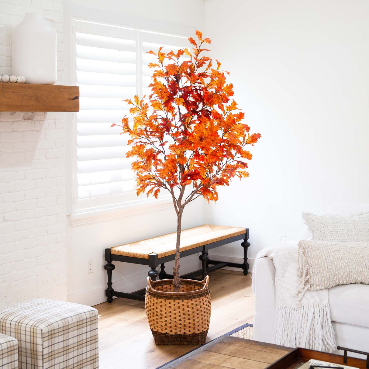 7’ Autumn Oak Artificial Fall Tree