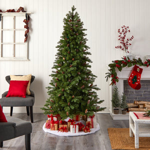 7’ Fraser Fir Artificial Christmas Tree with 300 LED Lights and 1179 Bendable Branches
