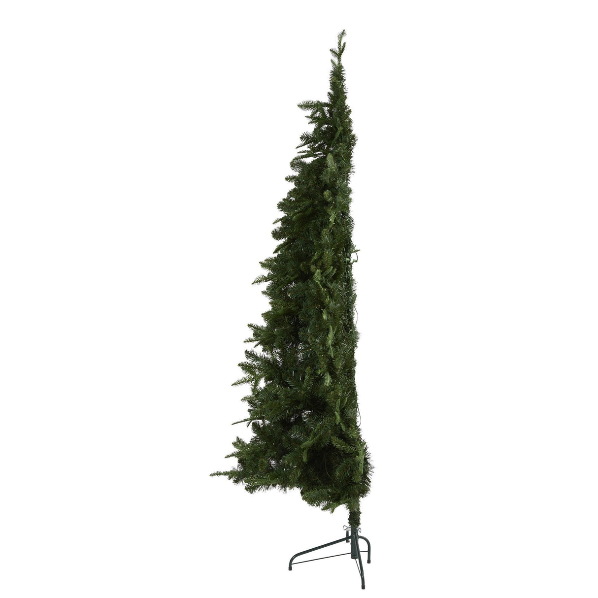 7’ Grand Teton Spruce Flat Back Artificial Christmas Tree with 220 Clear LED Lights and 953 Bendable Branches