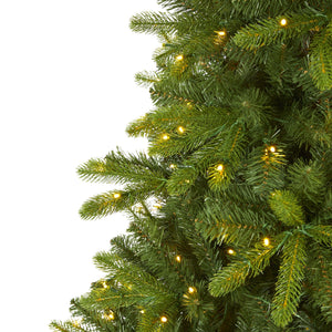 7’ New Haven Spruce “Natural Look” Artificial Christmas Tree with 500 LED Lights