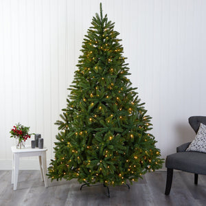 7’ Sierra Spruce “Natural Look” Artificial Christmas Tree with 500 Clear LED Lights and 2213 Tips