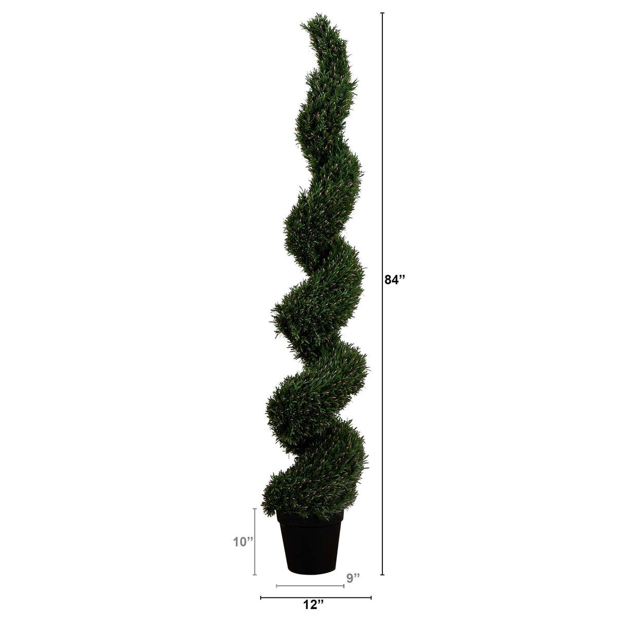 7' UV Resistant Artificial Rosemary Spiral Topiary Tree (Indoor/Outdoor)