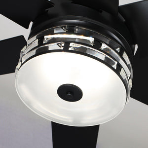 70" Modern DC Motor Downrod Mount Reversible Ceiling Fan with Lighting and Remote Control