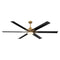 72" Bankston Modern DC Motor Downrod Mount Reversible Ceiling Fan with Lighting and Remote Control