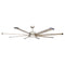 72" Bankston Modern Satin Nickel DC Motor Downrod Mount Ceiling Fan with LED Lighting and Remote Control