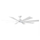 72 Inch Elbe Modern Downrod Mount Ceiling Fan with Light and Remote Control