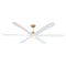 72" Jaydn Farmhouse Satin Nickel DC Motor Downrod Mount Reversible Ceiling Fan with Lighting and Remote Control