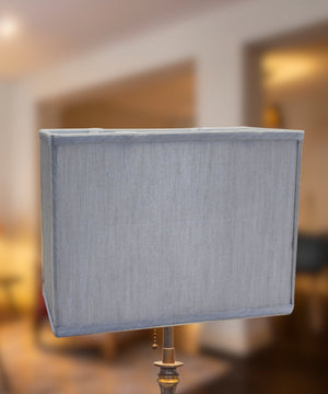 7"W x 9"H Rectangular Drum Lampshade Bavarian Gray