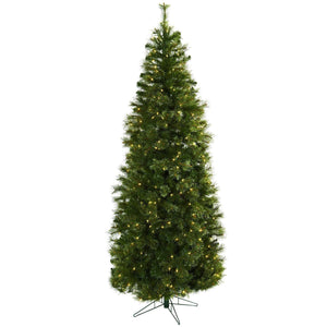 7.5’ Cashmere Slim Christmas Tree w/Clear Lights