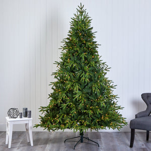 7.5’ Colorado Mountain Fir “Natural Look” Artificial Christmas Tree with 600 Clear LED Lights and 3048 Bendable Branches