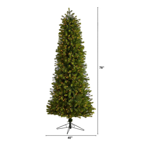 7.5' Slim Colorado Mountain Spruce Artificial Christmas Tree