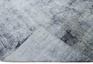 7.8x9.8 Rug, Abstract Blue and Gray Rug made with Viscose Art Silk, Living, Dinning and Bedroom Rug | TRD0092AR7898