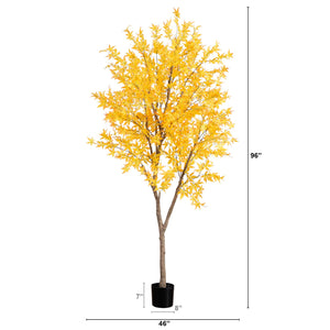 8’ Autumn Maple Artificial Fall Tree