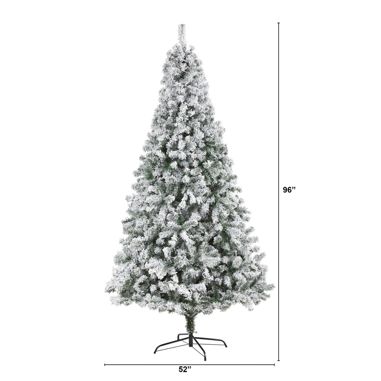 8' Flocked Rock Springs Spruce Artificial Christmas Tree