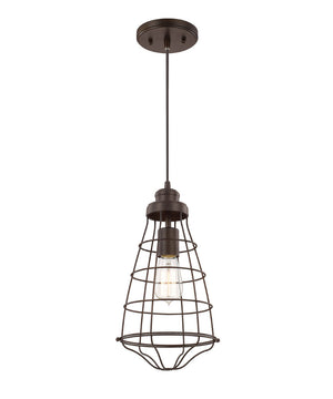8"W Daudin 1-Light Pendant Burnished Bronze