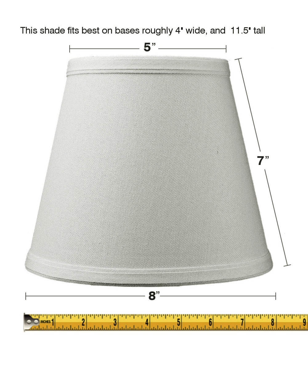 8"W x 7"H Empire Linen Edison Clip On Lamp Shade Light Oatmeal