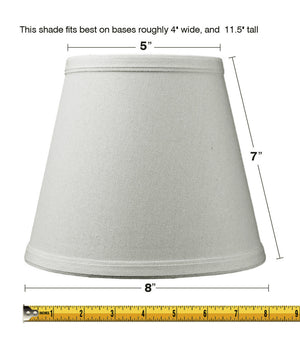 8"W x 7"H Empire Linen Edison Clip On Lamp Shade Light Oatmeal