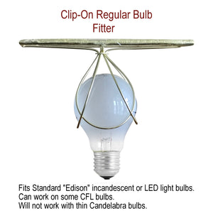 8"W x 7"H Textured Oatmeal Hard Back Lampshade Edison Clip On